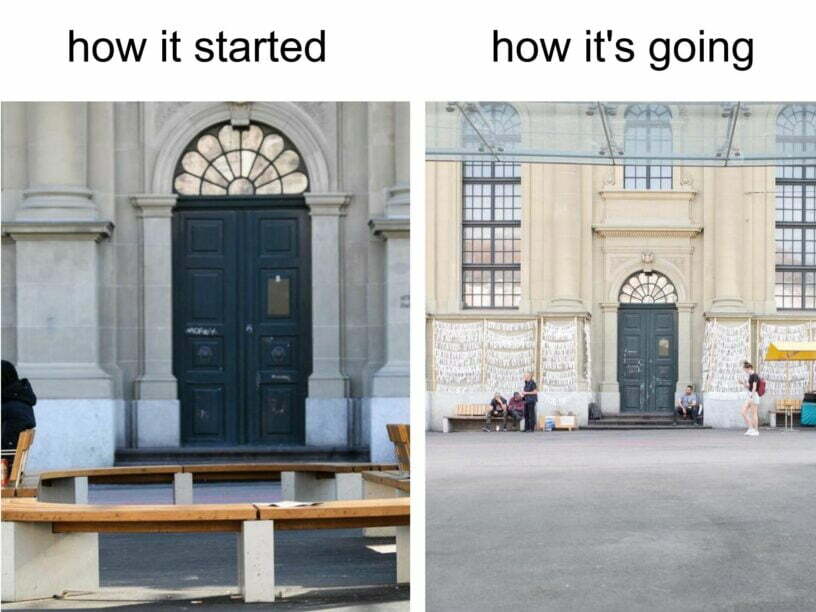 Bänkli am Bahnhofsplatz