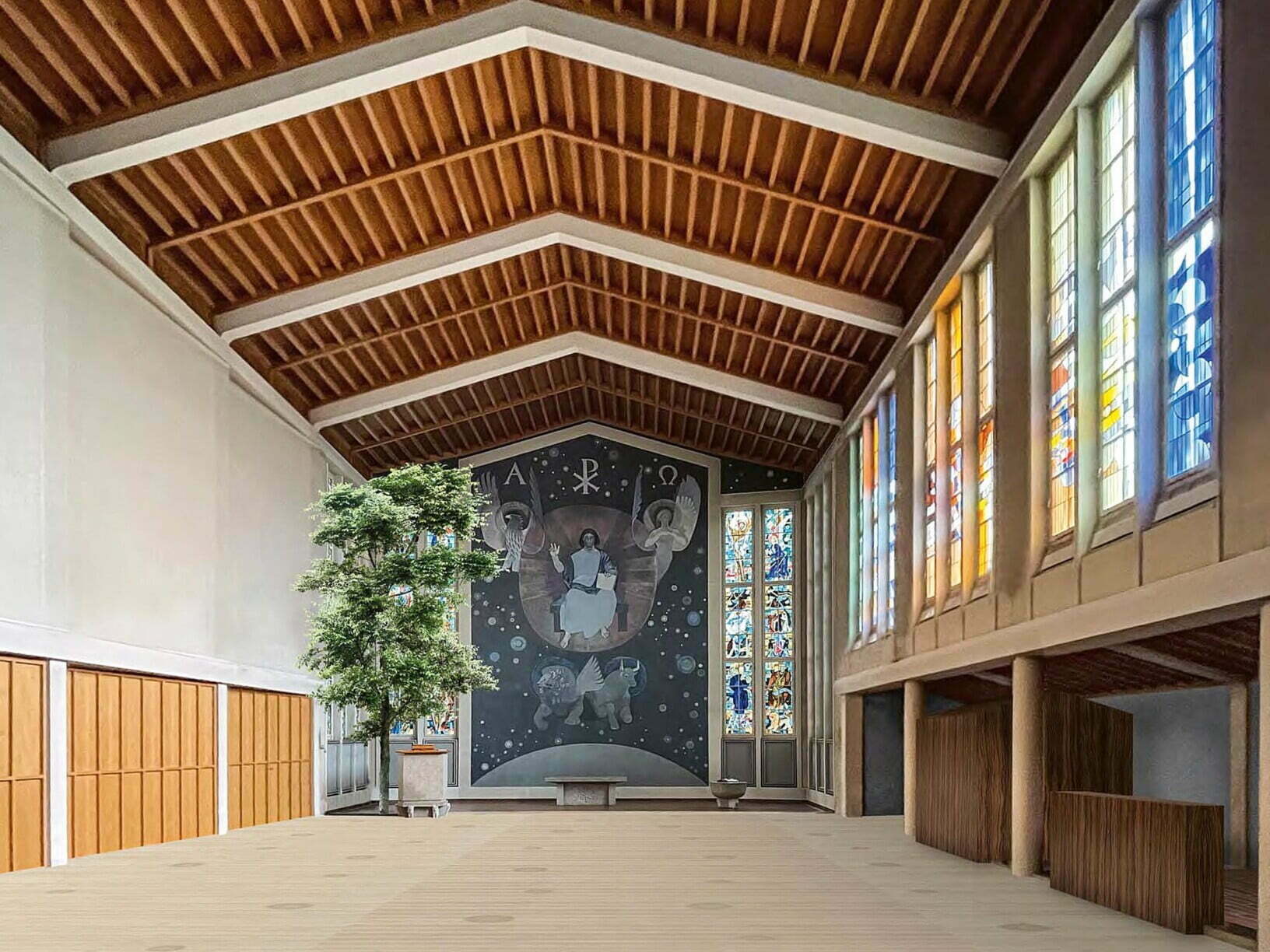 Die denkmalgeschützte Markuskirche im Wyler soll in einen multifunktionalen Quartierraum umgebaut werden. Foto: Althaus Architekten
